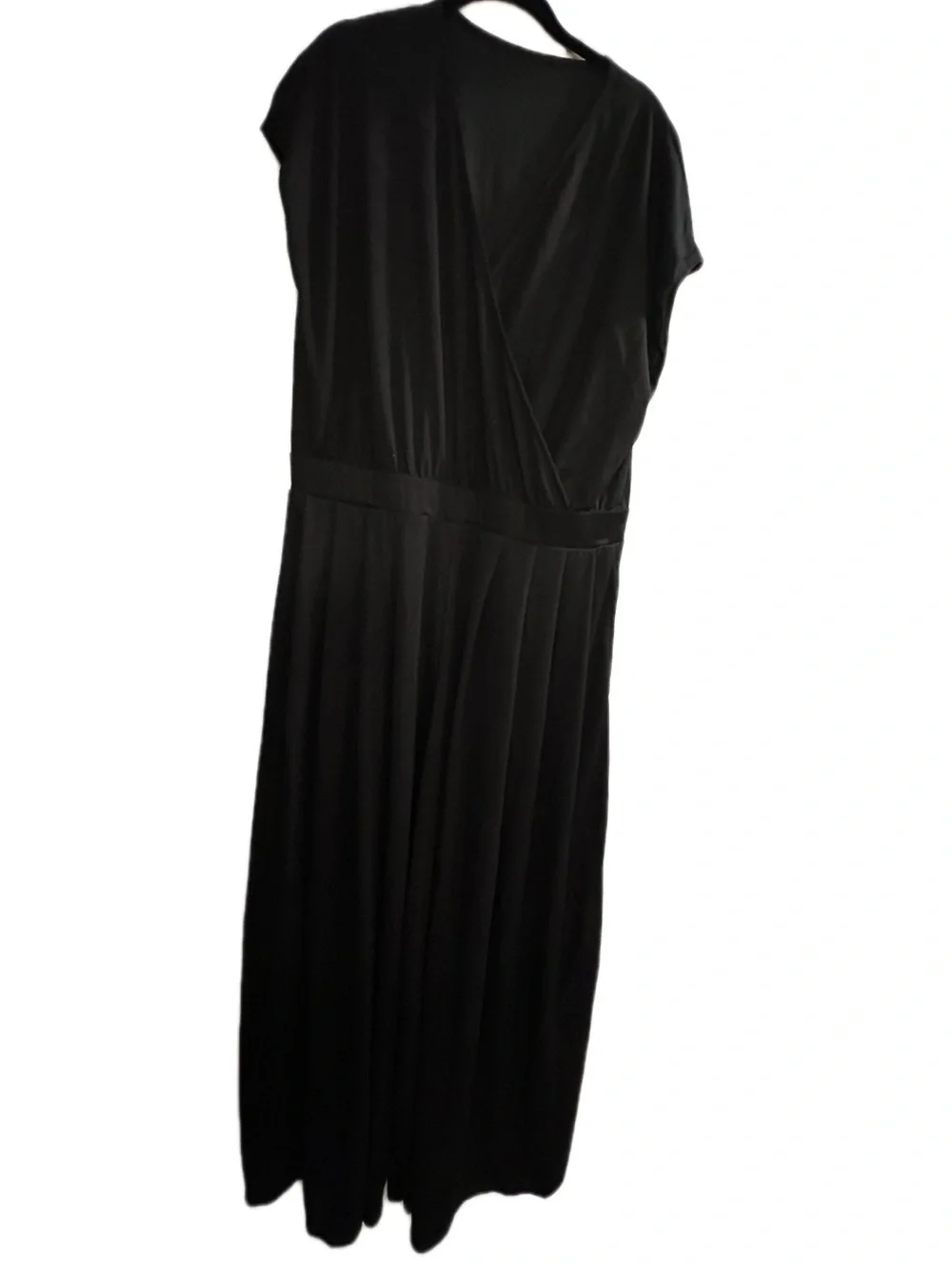 Halara V Neck Short Sleeve Pocket Wide Leg Flowy Waffle Casual Jumpsuit XL NWOT - Picture 5 of 6